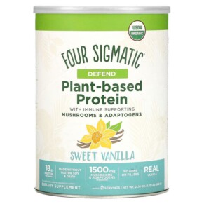 Thực phẩm chức năng Four Sigmatic Plant-Based Protein with Immune Supporting Mushrooms & Adaptogens Sweet Vanilla 1.32 lb (600 g) 816897022342
