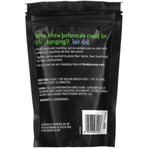 Thành phần vi chất của Frontier Co-op Whole Elderberries 8 oz (227 g) 089836311061