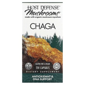 Thực phẩm chức năng Fungi Perfecti Host Defense Chaga 120 Capsules 633422664149