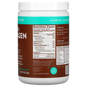 Thành phần vi chất của Further Food Chocolate Collagen Peptides Plus Reishi Mushroom Dark Chocolate 11 oz (312 g) 850006249008