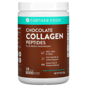 Thực phẩm chức năng Further Food Chocolate Collagen Peptides Plus Reishi Mushroom Dark Chocolate 11 oz (312 g) 850006249008