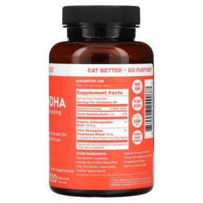 Thành phần vi chất của Further Food Premium Ashwagandha Maximum Strength 662.5 mg 120 Vegetarian Capsules 850006249077