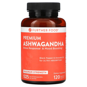 Thực phẩm chức năng Further Food Premium Ashwagandha Maximum Strength 662.5 mg 120 Vegetarian Capsules 850006249077