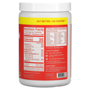 Thành phần vi chất của Further Food Premium Gelatin Powder Unflavored 16 oz (450 g) 860706002636