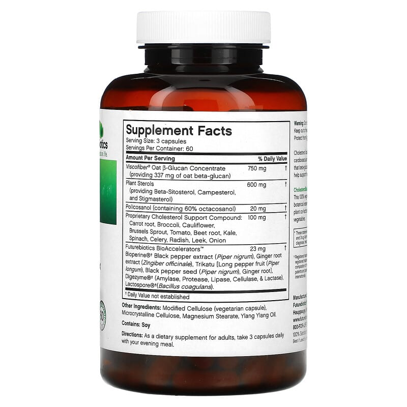 Futurebiotics Cholesterol Balance 180 Vegetarian Capsules 2 Thành phần vi chất của Futurebiotics Cholesterol Balance 180 Vegetarian Capsules 049479025039