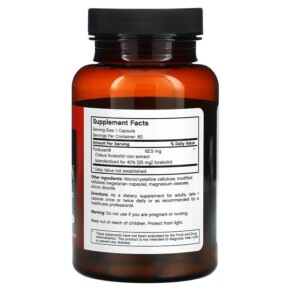 Thành phần vi chất của Futurebiotics Forskolin 25 mg 60 Vegetarian Capsules 049479006441