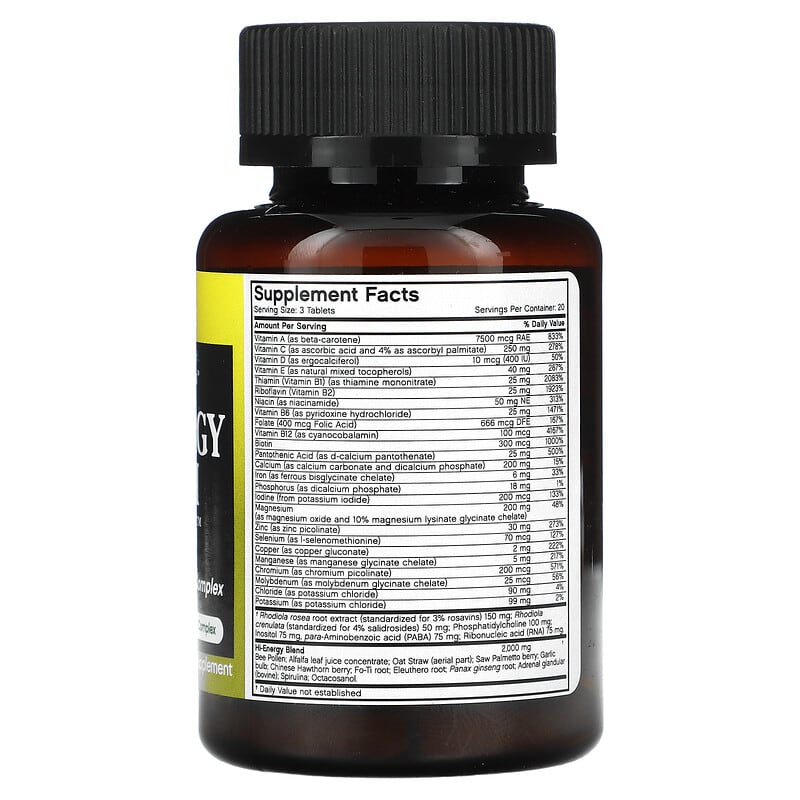 Futurebiotics Hi Energy Multi For Men 60 Tablets 2 Thành phần vi chất của Futurebiotics Hi Energy Multi For Men 60 Tablets 049479001897