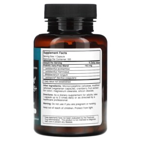 Thành phần vi chất của Futurebiotics Longest Living Acidophilus+ 100 Vegetarian Capsules 049479001163