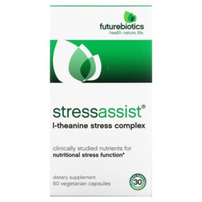Thực phẩm chức năng Futurebiotics Stressassist L-Theanine Stress Complex 60 Vegetarian Capsules 049479025077