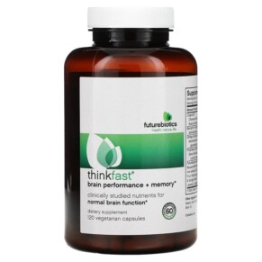 Thực phẩm chức năng Futurebiotics Thinkfast Brain Performance + Memory 120 Vegetarian Capsules 049479025169
