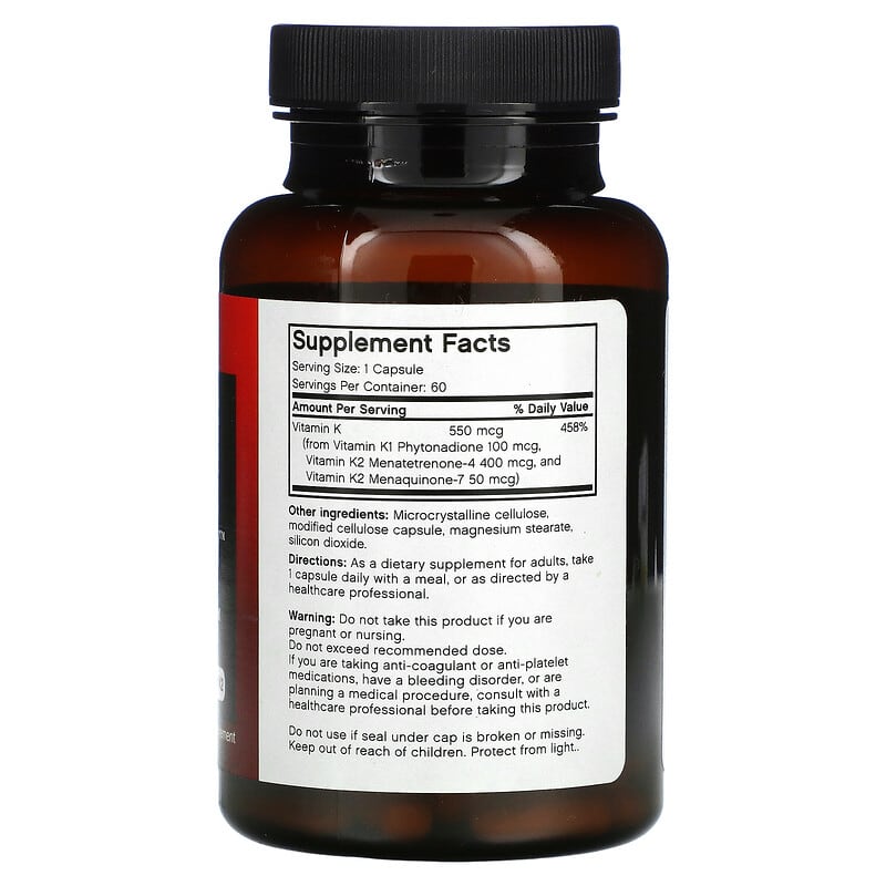 Futurebiotics Vitamin K Triple Play 60 Capsules 2 Thành phần vi chất của Futurebiotics Vitamin K Triple Play 60 Capsules 049479006366