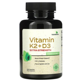 Thực phẩm chức năng Futurebiotics Vitamin K2 + D3 Extra Strength 120 Capsules 049479501335
