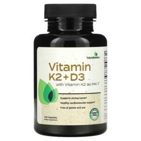 Thực phẩm chức năng Futurebiotics Vitamin K2 + D3 with Vitamin K2 as MK-7 120 Capsules 049479500703