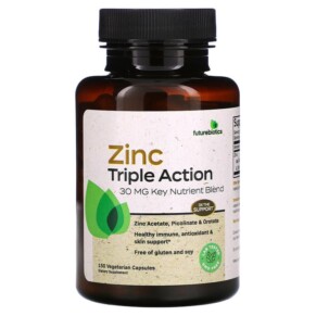 Thực phẩm chức năng Futurebiotics Zinc Triple Action 30 mg 150 Vegetarian Capsules 049479501205