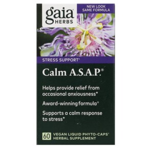 Thực phẩm chức năng Gaia Herbs Calm A.S.A.P. 60 Vegan Liquid Phyto-Caps 751063150491
