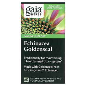 Thực phẩm chức năng Gaia Herbs Echinacea Goldenseal 60 Vegan Liquid Phyto-Caps 751063398305