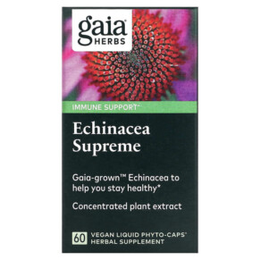 Thực phẩm chức năng Gaia Herbs Echinacea Supreme 60 Vegan Liquid Phyto-Caps 751063398404