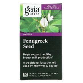 Thực phẩm chức năng Gaia Herbs Fenugreek Seed for Women 60 Vegan Liquid Phyto-Caps 751063402606