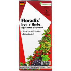 Thực phẩm chức năng Gaia Herbs Floradix Iron + Herbs 17 fl oz (500 ml) 850026260106