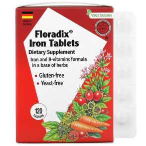 Thực phẩm chức năng Gaia Herbs Floradix Iron Tablets 120 Tablets 850026260182