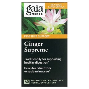 Thực phẩm chức năng Gaia Herbs Ginger Supreme 60 Vegan Liquid Phyto-Caps 751063403801