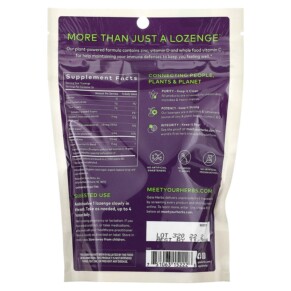 Thành phần vi chất của Gaia Herbs Immune Lozenges Peppermint 24 Lozenges 751063152228