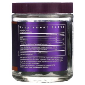 Thành phần vi chất của Gaia Herbs Kids Black Elderberry Immune Support 40 Vegan Gummies 751063151481