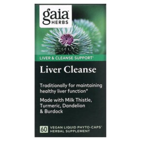 Thực phẩm chức năng Gaia Herbs Liver Cleanse 60 Vegan Liquid Phyto-Caps 751063146029