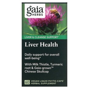 Thực phẩm chức năng Gaia Herbs Liver Health 60 Vegan Liquid Phyto-Caps 751063399005