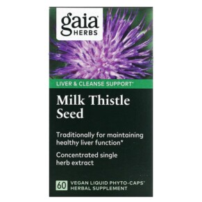 Thực phẩm chức năng Gaia Herbs Milk Thistle Seed 60 Vegan Liquid Phyto-Caps 751063399203