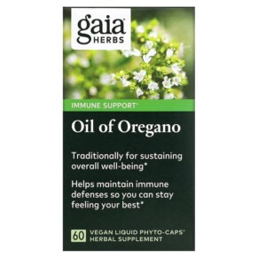 Thực phẩm chức năng Gaia Herbs Oil of Oregano 60 Vegan Liquid Phyto-Caps 751063399500