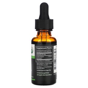 Thành phần vi chất của Gaia Herbs Organic Oregano Leaf 1 fl oz (30 ml) 751063376303