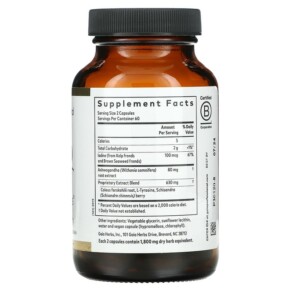 Thành phần vi chất của Gaia Herbs Professional Solutions Thyroid Support 120 Liquid-Filled Capsules 751063996785