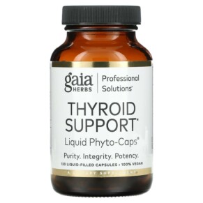 Thực phẩm chức năng Gaia Herbs Professional Solutions Thyroid Support 120 Liquid-Filled Capsules 751063996785