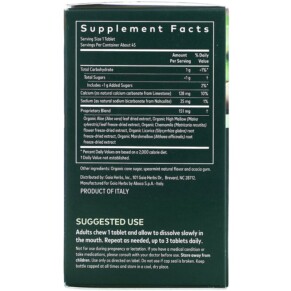 Thành phần vi chất của Gaia Herbs Reflux Relief 45 Chewable Tablets 751063146838