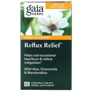 Thực phẩm chức năng Gaia Herbs Reflux Relief 45 Chewable Tablets 751063146838