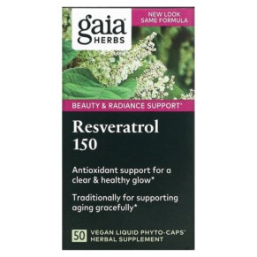 Thực phẩm chức năng Gaia Herbs Resveratrol 150 50 Vegan Liquid Phyto-Caps 751063996648