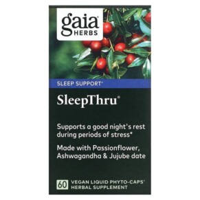 Thực phẩm chức năng Gaia Herbs SleepThru 60 Vegan Liquid Phyto-Caps 751063145763
