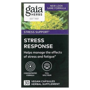 Thực phẩm chức năng Gaia Herbs Stress Response 30 Vegan Capsules 751063403405
