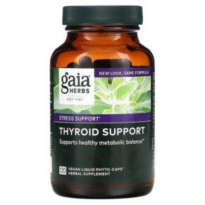 Thực phẩm chức năng Gaia Herbs Thyroid Support 120 Vegan Liquid Phyto-Caps 751063996679