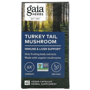 Thực phẩm chức năng Gaia Herbs Turkey Tail Mushroom 40 Vegan Capsules 751063151771