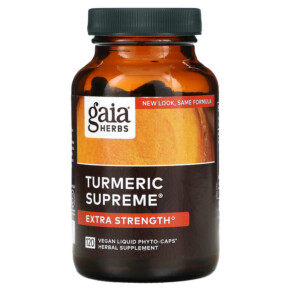 Thực phẩm chức năng Gaia Herbs Turmeric Supreme Extra Strength 120 Vegan Liquid Phyto-Caps 751063145961
