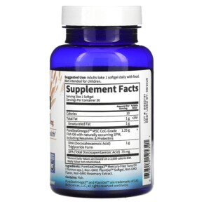 Thành phần vi chất của Garden of Life Dr. Formulated DHA plus DPA Citrus 1.000 mg 30 Softgels 658010125321