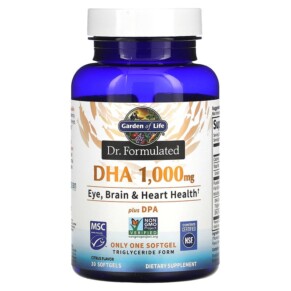 Thực phẩm chức năng Garden of Life Dr. Formulated DHA plus DPA Citrus 1.000 mg 30 Softgels 658010125321
