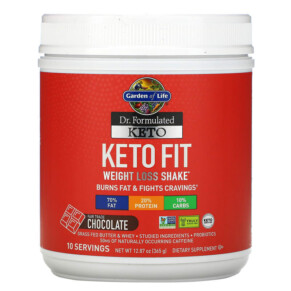 Thực phẩm chức năng Garden of Life Dr. Formulated Keto Fit Weight Loss Shake Chocolate 12.87 oz (365 g) 658010124522