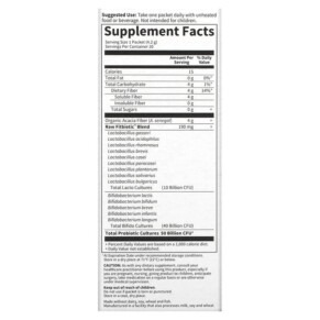 Thành phần vi chất của Garden of Life Dr. Formulated Probiotics Fitbiotic Unflavored 20 Packets 0.15 oz (4.2 g) Each 658010118330