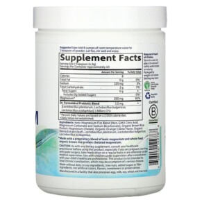 Thành phần vi chất của Garden of Life Dr. Formulated Whole Food Magnesium Powder Orange 7 oz (197.4 g) 658010122788