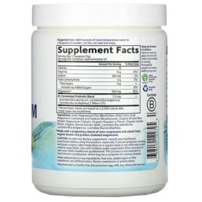 Thành phần vi chất của Garden of Life Dr. Formulated Whole Food Magnesium Powder Raspberry Lemon 7 oz (198.4 g) 658010122795