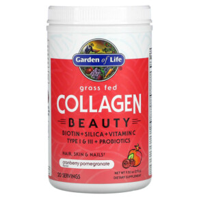 Thực phẩm chức năng Garden of Life Grass Fed Collagen Beauty Cranberry Pomegranate 9.52 oz (270 g) 658010124553