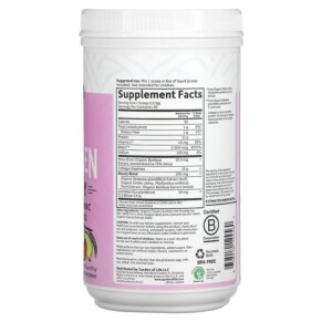 Thành phần vi chất của Garden of Life Grass Fed Collagen Beauty Strawberry Lemonade 9.52 oz (270 g) 658010124560